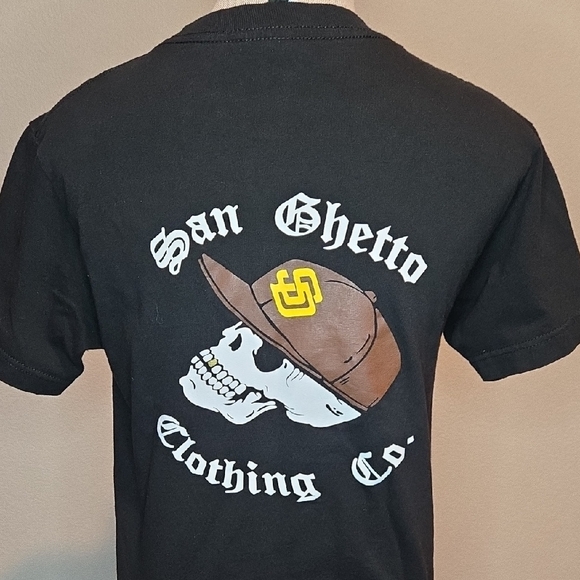 Alstyle Black Tee with Skull Graphic - Picture 3 of 5